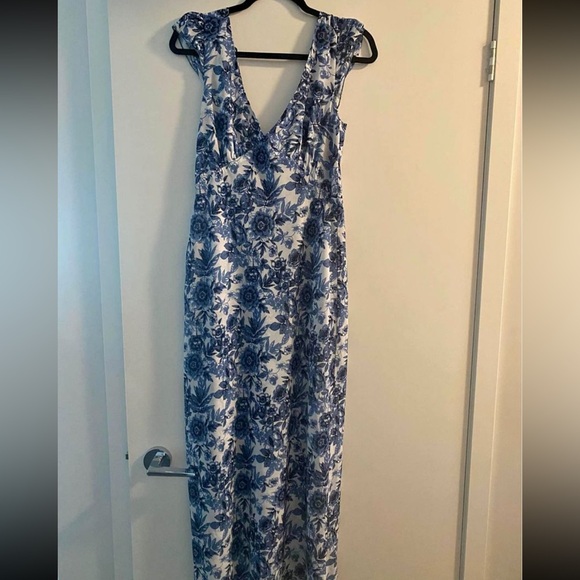 Blue Floral Maxi Dress - Picture 2 of 3